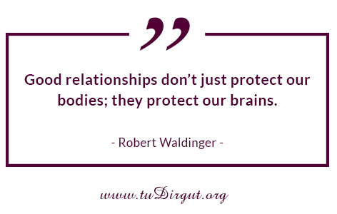 Good relationships don’t just protect our bodies; they protect our brains. - Robert Waldinger